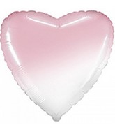18" Heart Baby Gradient Pink Foil Balloon