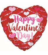 9" Airfill Only Happy Valentine's Day Big Type Balloon