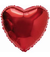 31" Heart Plain Red Foil Balloon