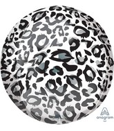 16" Snow Leopard Animalz Orbz Foil Balloon