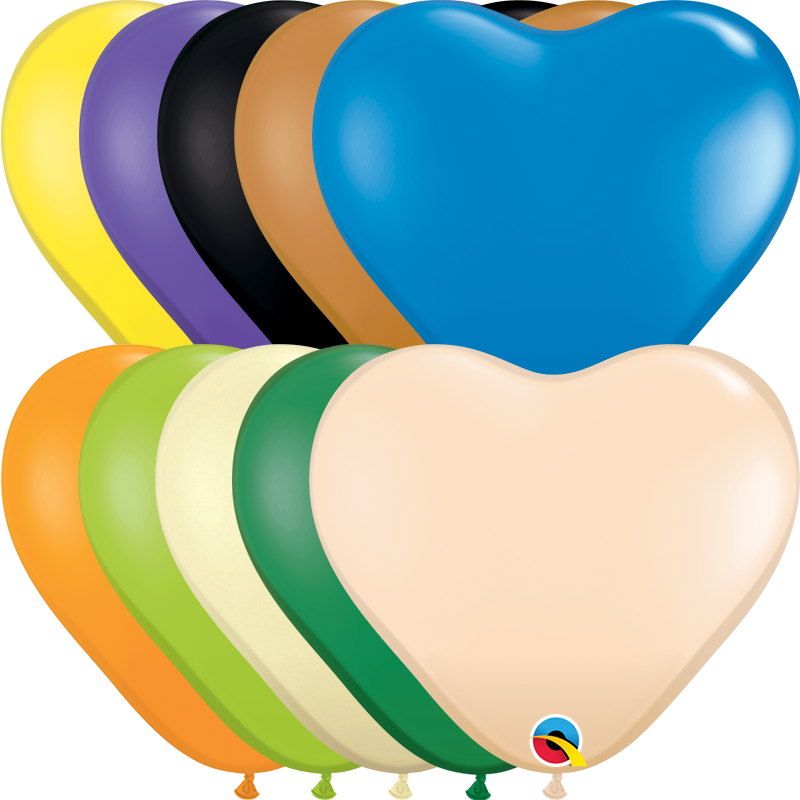 6 Heart Opaque Heart Assorted Latex Balloons 100 Per Bag Bargain Balloons Mylar Balloons And Foil Balloons