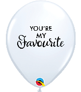 11" Latex Balloons White (50 Per Bag) Simply You're My Favourite