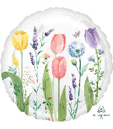 18" Tulip Garden Foil Balloon