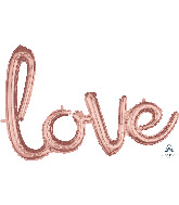 31" Airfill Only Script Love Rose Gold Phrases Foil Balloon