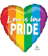 18" Love is Love Pride Foil Balloon