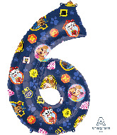 34" Paw Patrol Number 6 SuperShape Foil Balloon