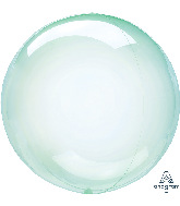 18" Crystal Clearz Green Balloon