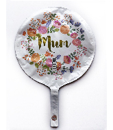 9" Airfill Only Gold Mum Floral Foil Balloon
