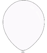 9" Metallic White Decomex Latex Balloons (100 Per Bag)