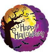 17" Halloween Moon Foil Balloon