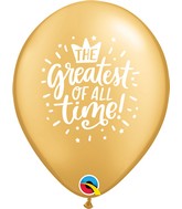 11" Gold (50 Per Bag) The Greatest Of All Time Latex Balloons
