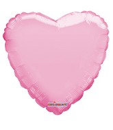 18" Solid Pale Pink Macaron Heart Gellibean Foil Balloon