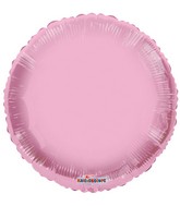 18" Solid Pale Pink Macaron Round Gellibean Foil Balloon