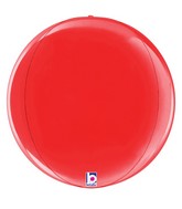 11" Multi-Sided (16" Deflated)  Dimensionals Red Globe Foil Balloon