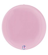 11" Multi-Sided (16" Deflated)  Dimensionals Pastel Pink Globe Foil Balloon