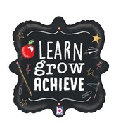 18" Foil Learn Grow Achieve Foil Balloon