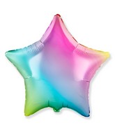 18" Star Gradient Pastel Foil Balloon