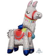23" Airfill Only Multi-Balloon Consumer Inflatable Standing Llama Foil Balloon