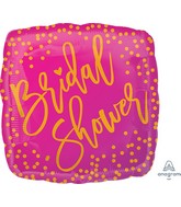 18" Pink & Gold Bridal Shower Foil Balloon