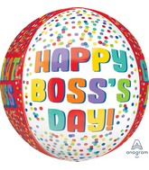 16" Orbz Boss's Day Dots Foil Balloon