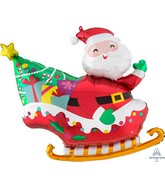 30" SuperShape Santa's Sleigh Foil Balloon
