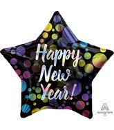 18" Iridescent New Year Bubbles Foil Balloon