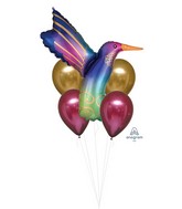 Bouquet Satin Infused Hummingbird Foil Balloon