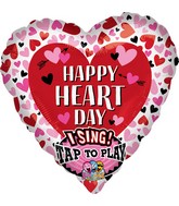 29" Sing-A-Tune Happy Heart Day Hearts Foil Balloon