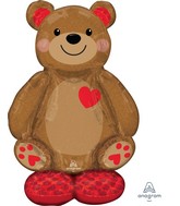 Airfill Only Airloonz Consumer Inflatable Big Cuddly Bear Foil Balloon