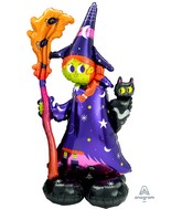 55" Airfill Only Airloonz Consumer Inflatable Scary Witch Foil Balloon