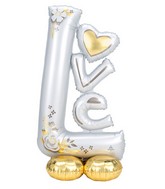 58" Airfill Only Airloonz Consumer Inflatable L-O-V-E Wedding Foil Balloon