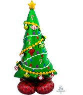 59" Airfill Only Airloonz Consumer Inflatable Christmas Tree Greeter Foil Balloon