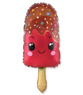 33" Red Iced Lolly Popsicle Foil Balloon