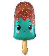 33" Turquoise Iced Lolly Popsicle Foil Balloon