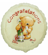 18" Roly Bear Congratulations Balloon
