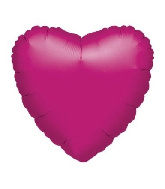 18" Metallic Fuchsia Heart Foil­ Balloon