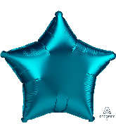 18" Satin Luxe Aqua Star Foil Balloon
