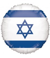 18" Israeli Flag Foil Balloon