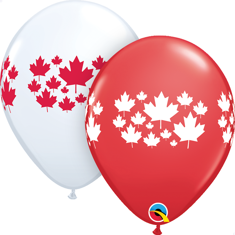 Boost lancering Behandeling 11" Maple Leaf-A-Round Assorted (50 Per Bag) Canada red Latex Balloons |  Bargain Balloons - Mylar Balloons and Foil Balloons