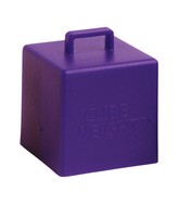 65 Gram Cube Balloon Weight (10 Per Bag): Deep Purple
