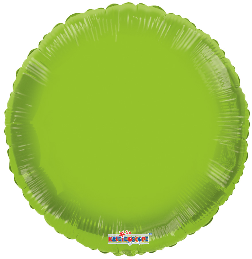 18" Solid Green Neon Gellibean Foil Balloon