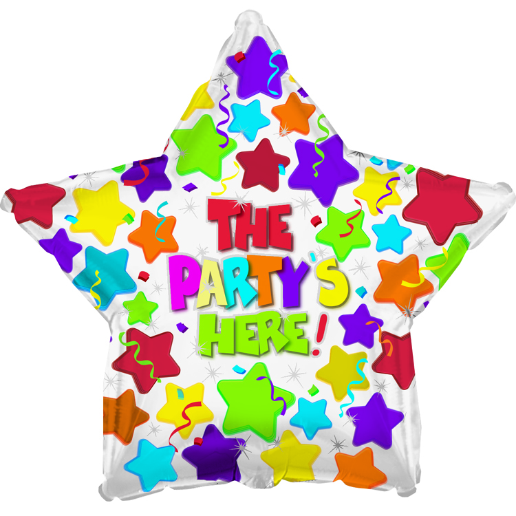 31" The Party Starts Here Mylar Balloon