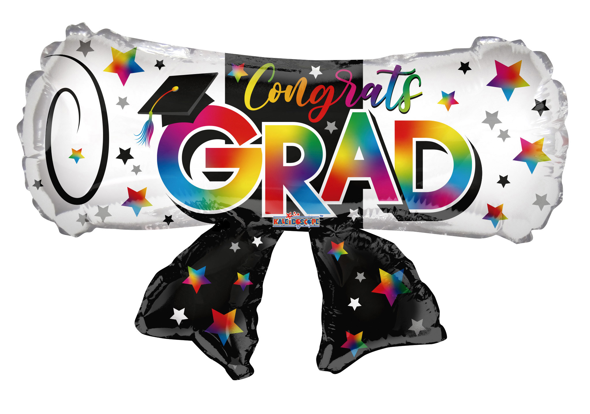 28" Grad Diploma Multicolor Foil Balloon
