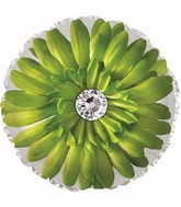 17" Green Gerbera Flower Foil Balloon