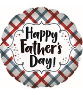 17" Happy Father's Day Plaid Foil Balloons