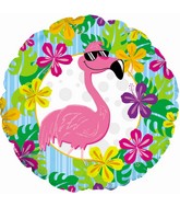 18" Flamingo Luau Balloon