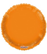 18" Solid Orange Neon Gellibean Foil Balloon