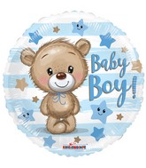 18 Inch Get Well Bear Holographic Foil Balloon