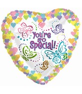 18" You're Special Pastel Butterfly Heart