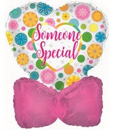 4.5" Airfill Only Confetti Hearts Clear Foil Balloon